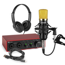 Home Studio Recording with Microphone, Audio Interface and Headphones - CMS400B