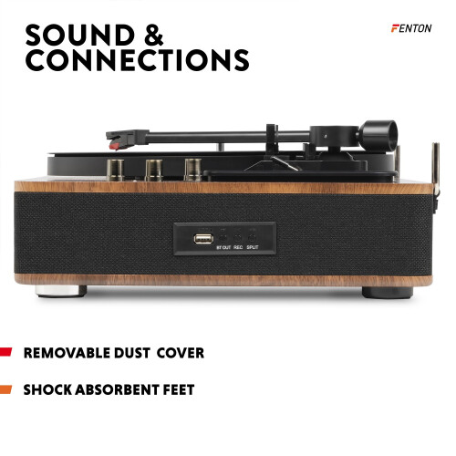 Fenton RP162 Bluetooth Turntable - Vinyl Player with Wireless Output 2