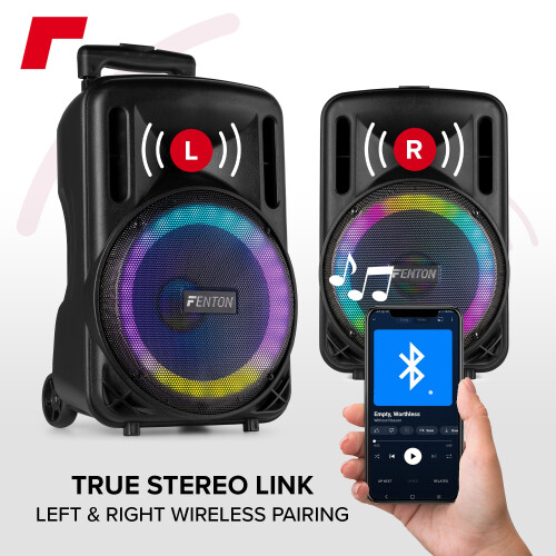 10" Portable PA System with Wireless Handheld & Headset Microphone - FT10LED MK2 2