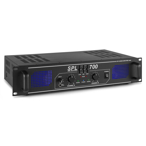 Skytec SPL 700W Power Amplifier for Mobile DJ and PA Systems - RCA Aux Inputs 2