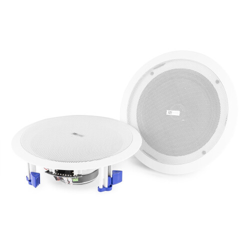 Power Dynamics CSBT80 Bluetooth Amplified Ceiling Speakers 8" 60W 1