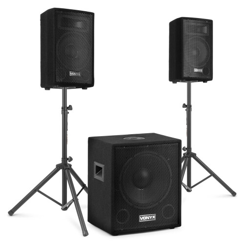 Vonyx VX1015BT 2.1 Active Speaker Kit with 15" Subwoofer & Bluetooth