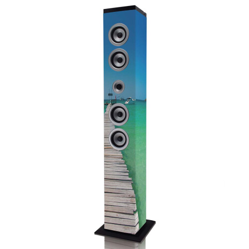 Bluetooth-Turmlautsprecher, FM-Radio, USB-/SD-Wiedergabe