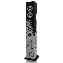Bluetooth-Turmlautsprecher, USB/SD/AUX, FM-Radio, LCD-Bildschirm