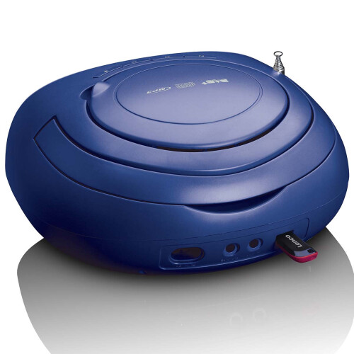 Tragbares DAB+/FM-Radio mit CD- und USB-Player, Blau