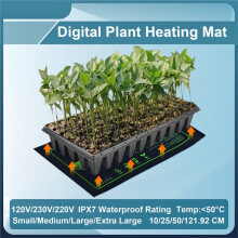 Waterproof Zaadverwarmingsmat met Digitale Thermostaat, Efficiënte -Infrarood Kiemmat 10x20 voor Hydrocultuur, EU-Stekker