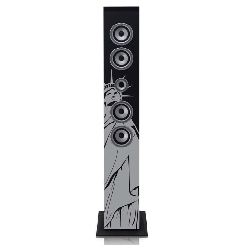 Bluetooth-Turmlautsprecher, USB/SD/AUX, FM-Radio, LCD-Bildschirm 1