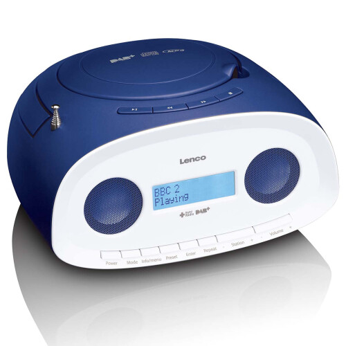 Tragbares DAB+/FM-Radio mit CD- und USB-Player, Blau 2