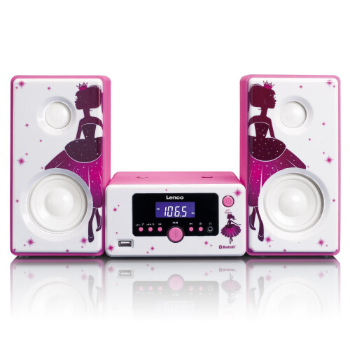 Bluetooth-Mikro-Musiksystem mit Wecker und USB-Anschluss 1