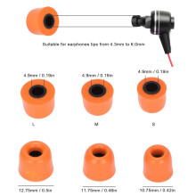 Ersatz-Ohrstöpsel Memory-Schaum 6 Stück Orange L M