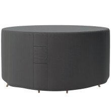 Garden Patio Large Furniture Set Round Cover 600D Oxford Waterproof, Ф193 x 80H cm, Black