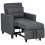 Linen-Look Single Chair Bed - Grey 1
