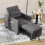 Linen-Look Single Chair Bed - Grey 3