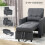 Linen-Look Single Chair Bed - Grey 8