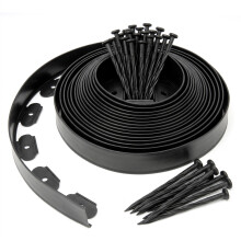 10-100Metre 5cm Flexible Garden Border Grass Lawn Path Edging With Plastic Pegs