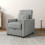 Linen-Look Single Chair Bed - Light Grey 3
