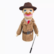 Theater Hand Puppets for kids,Includes Teacher, policeman, farmer, pirate, detective