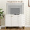 3-Door Sideboard Storage Cabinet - White 8