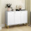 3-Door Sideboard Storage Cabinet - White 3