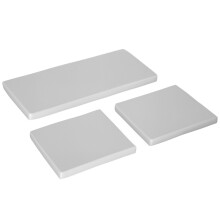 Outdoor Seat Cushion Pads for Rattan Furniture, 3 PCs Garden Furniture Cushions, Grey