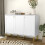 3-Door Sideboard Storage Cabinet - White 4