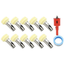 Pig Nipple Waterer for Drinker Feeder Kit, with Hole Opener & PTFE Tapes, Pigs Drinker Feeder Water Tank Connector