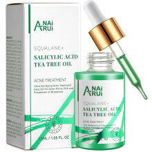 ANAiRUi Tea Tree Oil for Skin with Salicylic Acid & Squalane - Face Oil to Soothe Acne