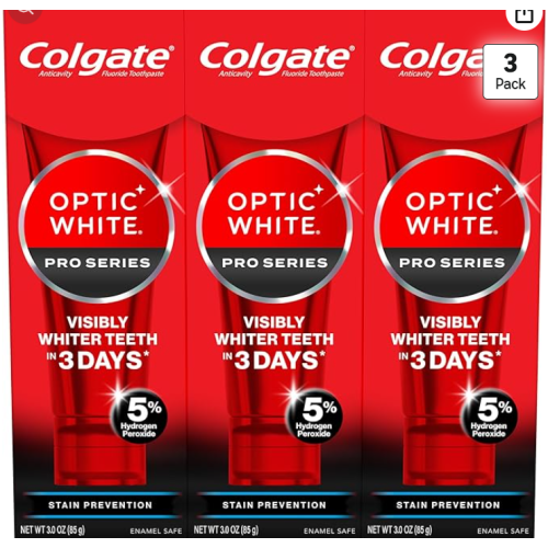 Colgate Colgate Optic White Pro Series Stain Prevention Toothpaste,6Pack, 3.0 oz 2