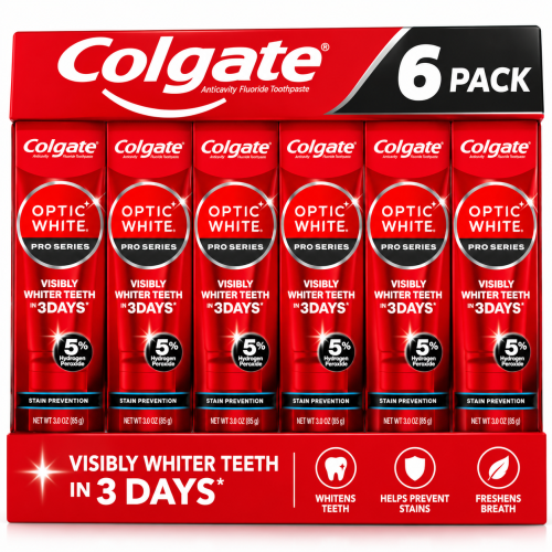 Colgate Colgate Optic White Pro Series Stain Prevention Toothpaste,6Pack, 3.0 oz 1