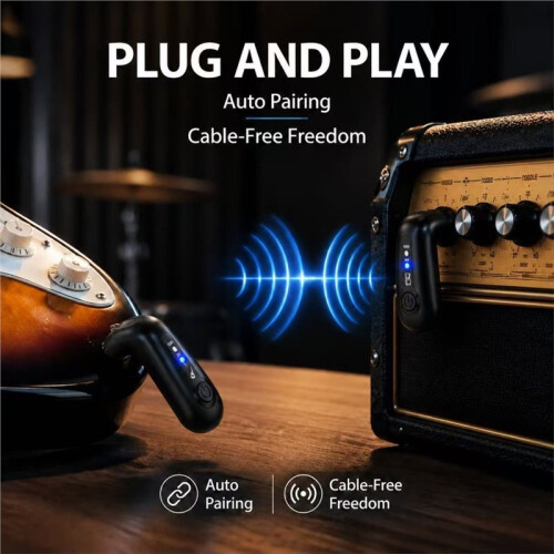 2.4G Wireless Guitar System Guitar Wireless Audio Transmitter Receiver for Electric Guitar Electric Instruments 2