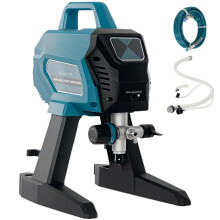 Airless Paint Sprayer, 200 Bar High Pressure, 1.5L/min Flow Rate, 7.5m Hose, Indoor & Outdoor Use, Blue
