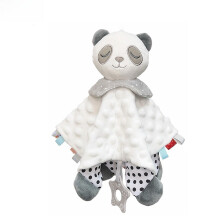 (Gray White Panda)Cuscino Comfort Giocattolo Peluche Bambino per Sviluppo Coordinazione Cognitiva e Occhi di Mano