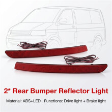 LED Rear Bumper Reflector Light Tail Signal Lamp for Transporter T5 2012 - 2016 Caravelle Multivan