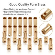 10 Pairs 5.5mm RC Banana Plug Connector Brass Male Female Connect Plug for RC Car Boat Motor ESC DIY Soldering