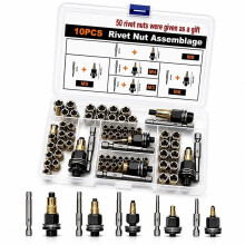 Carbon Steel Rivet Nut Tool Set M3-M8, Durables Riveter Kit for Auto & Indus
