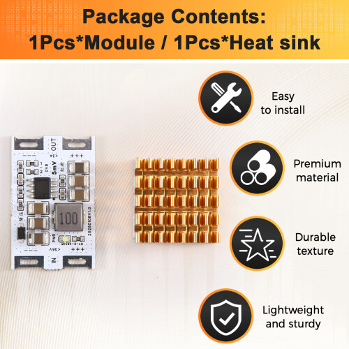 5mV Ultra-Low Ripple Buck Module 36V Wide Voltage Input 5V 3A High Current Step-Down Power Supply Module 2