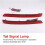 LED Rear Bumper Reflector Light Tail Signal Lamp for  Transporter T5 2012 - 2016 Caravelle Multivan 4