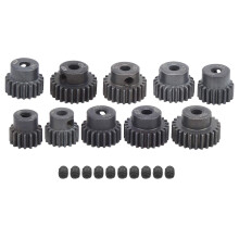 Set di 10 Pz Ingranaggi a Pignone 16T-25T in Acciaio 7075 48P per Auto RC 1/8 1/10 Motore Brushless