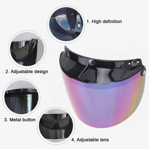 Verstellbares Motorrad Visier mit UV-Schutz