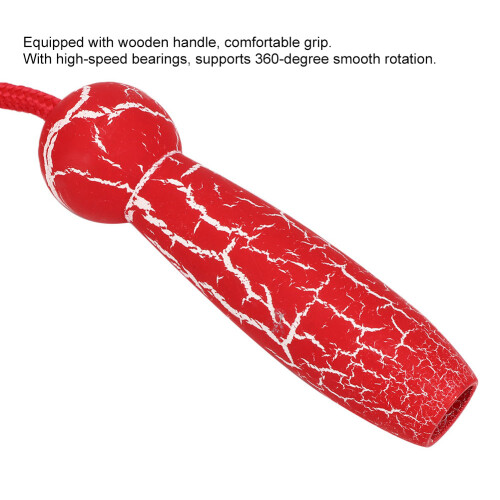 Holzgriff Springseil für Schüler Sport rot 1