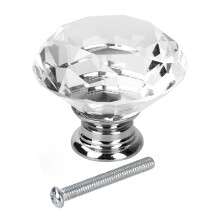 Kristall Schubladengriff Glas 40mm 16er Set