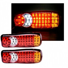 2 feux arrière LED 12 V, 5 fonctions, pour caravane, remorque ou camion (46 LED) - Cadeau surprise