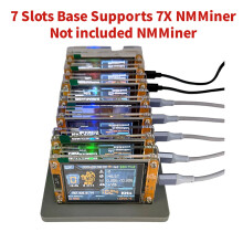 2.8 Inch NMMiner 7 Slots Base Bracket for NerdMinerBitcoin Crypto Solo Miner 7 Slots Stand Supports 7X NMMiner