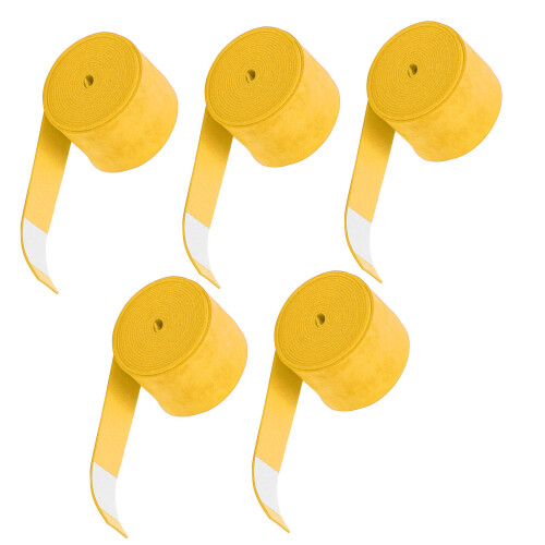 5er Pack Schlägergriffband Gelb matt 1