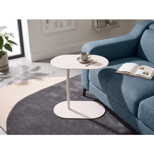 Beliani Side Table MILLE Metal Off-White 1