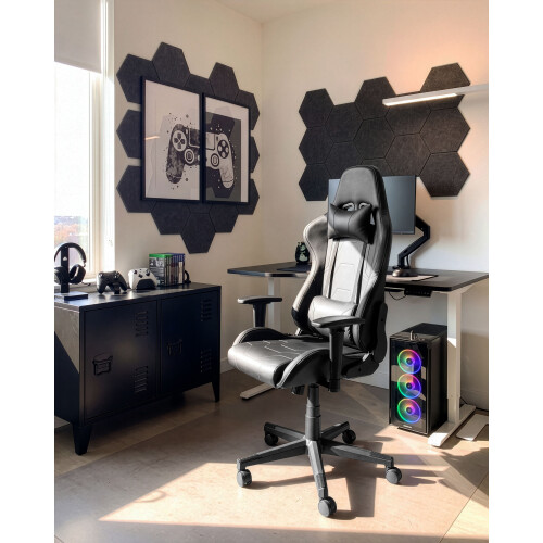 Beliani Gaming Chair VOLTIXA Faux Leather Black 1