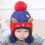 (Navy Blue)Children Hat Autumn Winter Knitted Plush Thickened Warm Ear Protective Caps 1