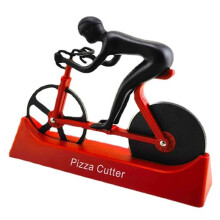 Bike Pizza Cutter - One-of-A-Kind Bicycle Pizza Slicer with Stainless Steel Wheels and Innovative Stand