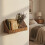 Rustic Wall-Mounted Basket with Hooks - Plastic Woven Rattan Storage Hamper for Home Organization 2