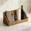 Rustic Wall-Mounted Basket with Hooks - Plastic Woven Rattan Storage Hamper for Home Organization 5